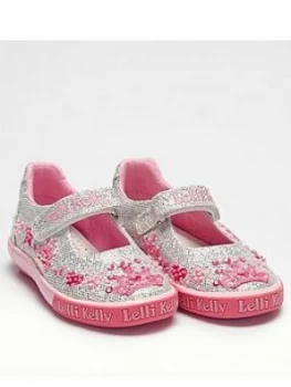 Image of Lelli Kelly Girls Tiara Dolly Shoe - Silver/Glitter