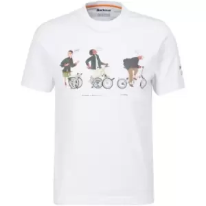 Image of Barbour X Brompton Barbour x Brompton Slowboy T-Shirt - White