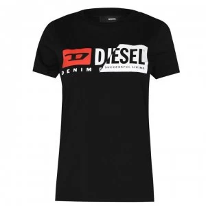 Image of Diesel Original Logo T Shirt - 900 Black