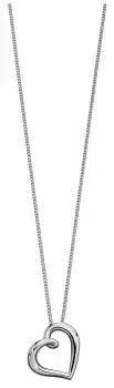 Image of Elements Gold GP2175 9k White Gold Heart Pendant Only Jewellery