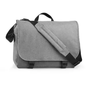 Image of Two-tone Digital Messenger Bag (Up To 15.6inch Laptop Compartment) (Pack of 2) (One Size) (Grey Marl) - Bagbase