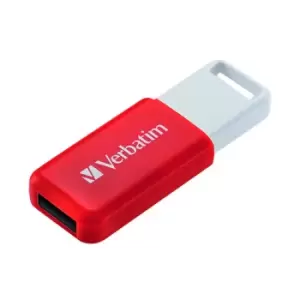 Image of Verbatim Databar USB Drive USB 2.0 16GB Red 49453