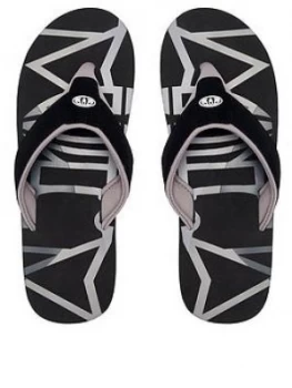Image of Animal Bazil Logo Flip Flops - Black, Size 8, Men