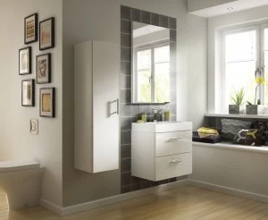 Image of Wickes Talana White Gloss Wall- Hung Drawer Unit - 600mm