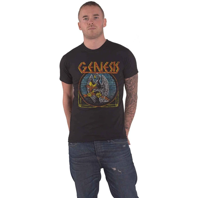 Image of Genesis Genesis Men Eagle T-Shirt in True Black Size: Small True Black S Male 5059958516717
