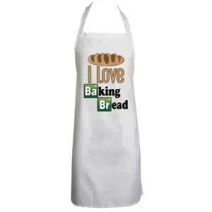 Image of Grindstore I Love Baking Bread Apron (One Size) (White)