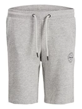 Image of Jack & Jones Junior Boys Shark Jog Shorts - Light Grey Marl Size 16 Years