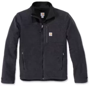Image of Carhartt Dalton Full Zip Sweatshirt, black-grey Size M black-grey, Size M