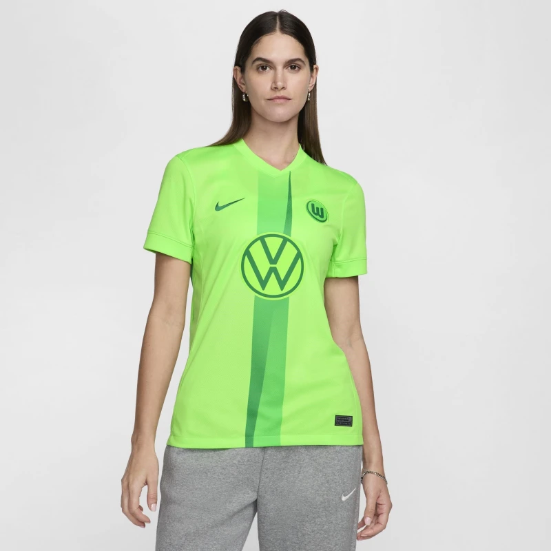Image of Nike Wolfsburg Home Shirt 2024 2025 Womens - Green Green 10
