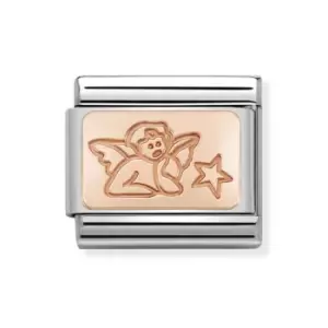 Image of Nomination Classic Rose Gold Angel of Wishes Charm