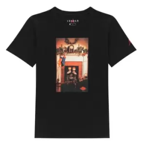 Image of Air Jordan Jumpman Chimney T-Shirt Junior Boys - Black