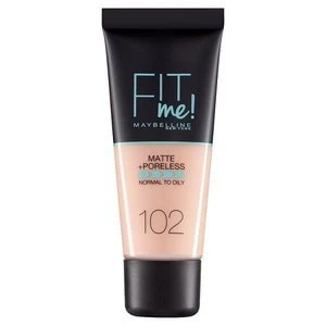 Image of Maybelline Fit Me Matte and Poreless Foundation Fair Ivory