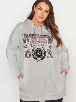 Image of Yours Marl Hoodie, Grey, Size 22-24, Women