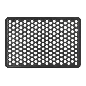 Image of JVL Outdoor Honeycomb Rubber Ring Entrance Floor Door Mat - 40 x 60cm