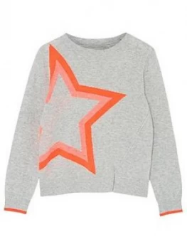 Image of Mintie by Mint Velvet Girls Star Jumper - Grey, Size Age: 7-8 Years, Women