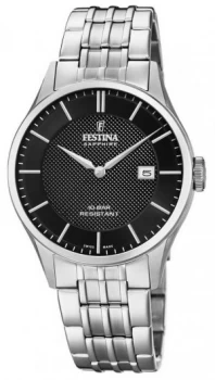Image of Festina Mens Swiss Made Stainless Steel Bracelet Watch