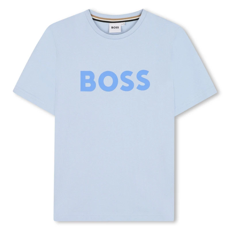 Image of Boss Logo T-Shirt Juniors - Blue Blue 3 - 4 Years