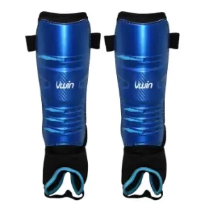 Image of Uwin Hockey Shinguards (medium, Royal/Black/Aqua)