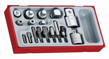 Image of Teng Tools TTADP17 17 Piece Mixed Drive Socket & Bit Adaptor Set