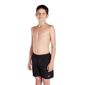 Image of Speedo Boys Solid Leisure Shorts 15 Medium Junior - Black
