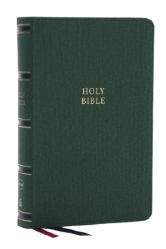 Image of NKJV, Single-Column Reference Bible, Verse-by-verse, Green Leathersoft, Red Letter, Comfort Print Leather / fine binding