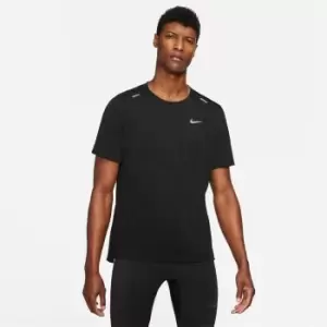 Image of Nike Dri-FIT Rise 365 Mens Short-Sleeve Running Top - Black