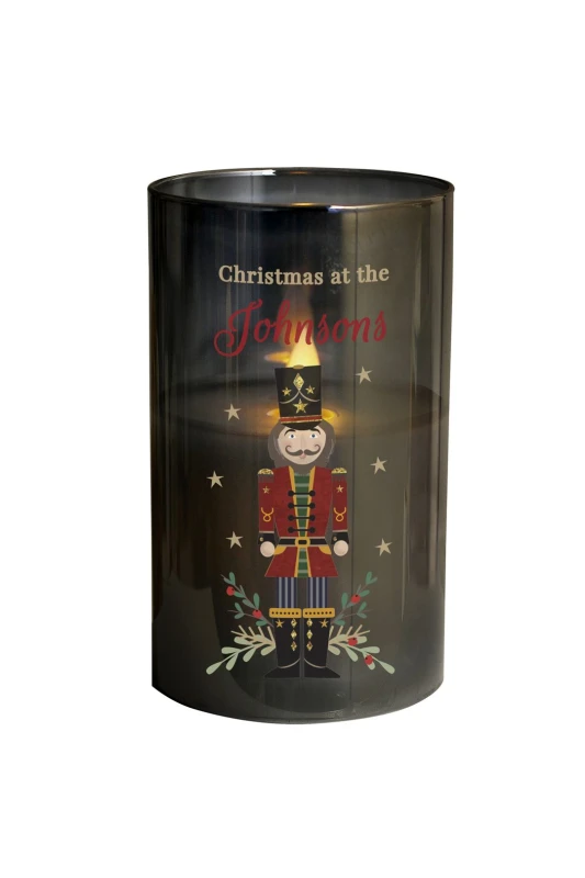 Image of Personalised Memento Company Personalised Message Nutcracker LED Candle