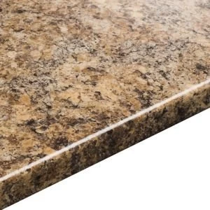 Image of 38mm Butterum etched Brown Round edge Laminate Breakfast bar L2m D900mm