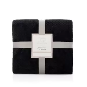 Image of Sleepdown Waffle Throw 99 - Black