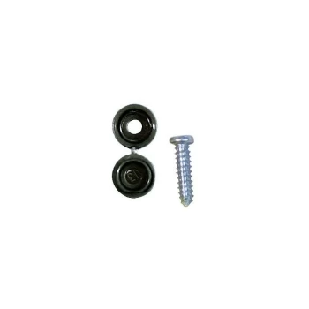 Image of Number Plate Cap & Screw - Black - PWN628 - Wot-nots
