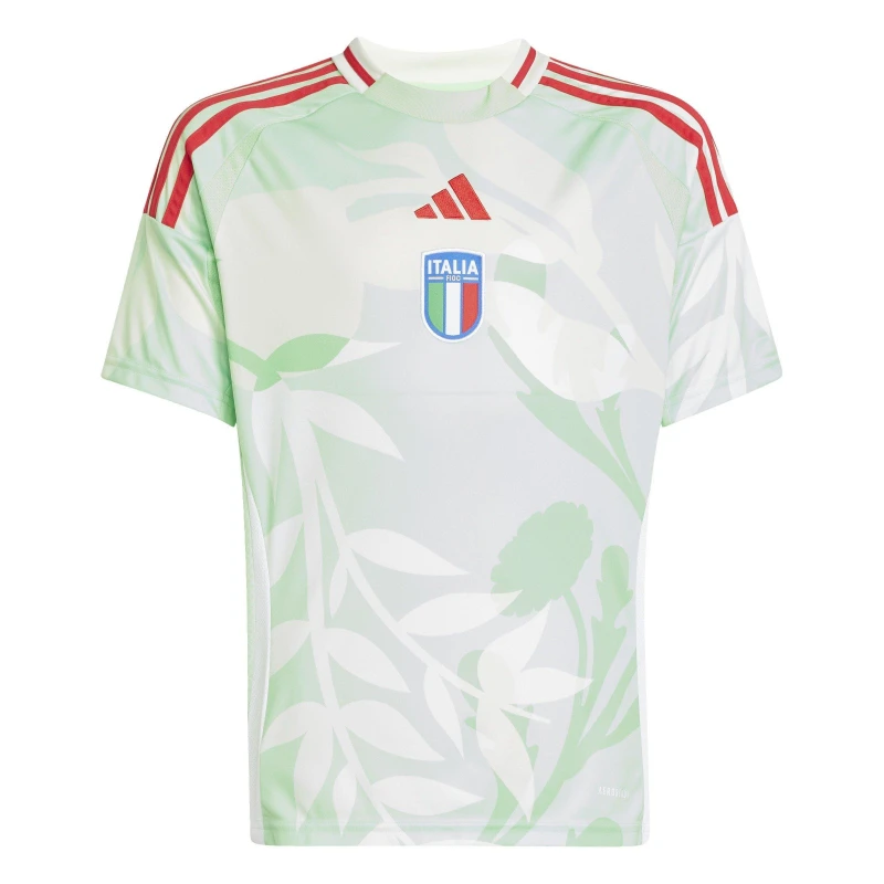 Image of adidas Italy Away Shirt 2025 Juniors Glory Mint male 7-8 Years