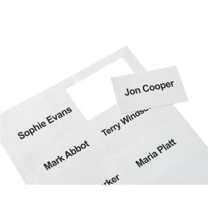 Image of Office 54 x 90mm Office Badges Inserts 20 Sheets of 10 Badge Inserts