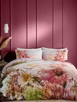Image of Hyperion Florence 100% Cotton Sateen Cotton Duvet Cover Set In Pink