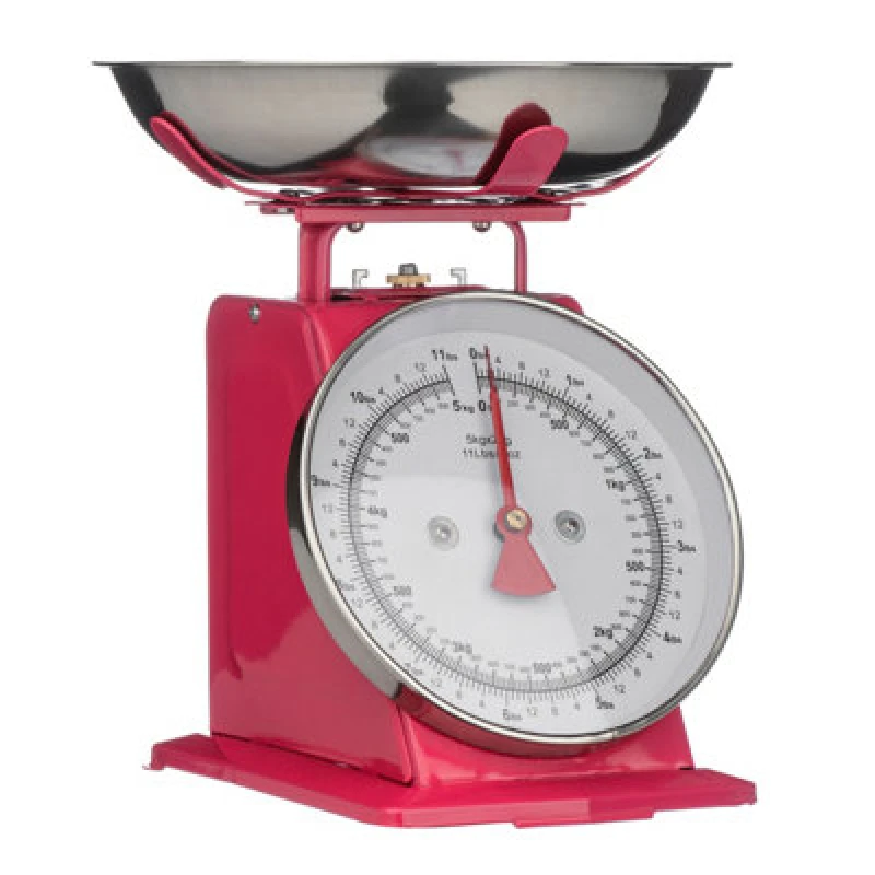Image of Premier Housewares 5kg Retro Standing Kitchen Scale Pink
