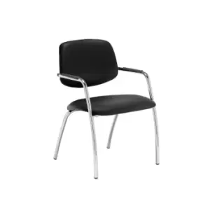 Image of Dams MTO Tuba Black Cantilever Frame Conference Chair with Half Mesh Back - Tort