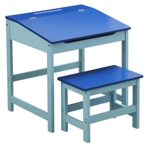 Image of Premier Housewares Kids Desk & Stool - Blue