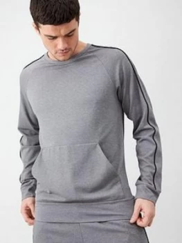 Image of Calvin Klein Performance Active Icon Crew Neck Sweat - Grey Heather, Size L, Men