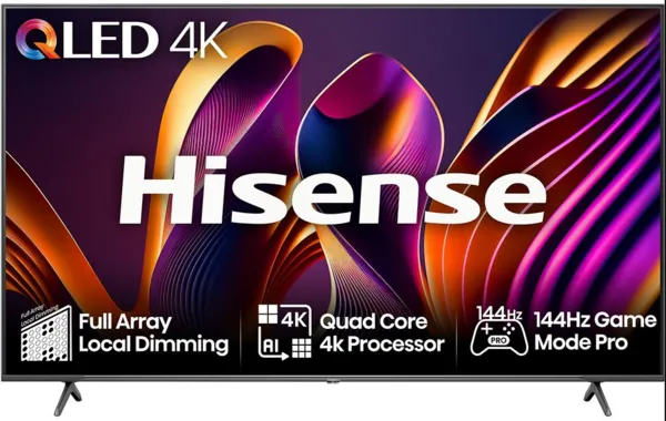 Image of Hisense 55" 55E7NQTUK Pro Smart 4K Ultra HD QLED TV