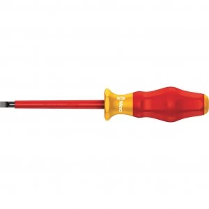 Image of Wera Kraftform Comfort 1160I VDE Insulated Slotted Screwdriver 4mm 100mm