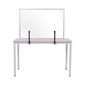 Image of Bi-Office Maya Protector Desktop Board 3mm with Clamps Acrylic 900 x 600 mm