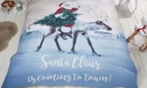 Image of Rapport Home Christmas Duvet Set: Santa s Coming to Town/Double