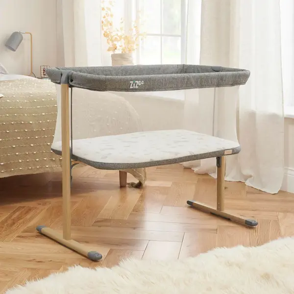 Image of Tutti Bambini Tutti Bambini Zizee Essential Crib Oak Charcoal