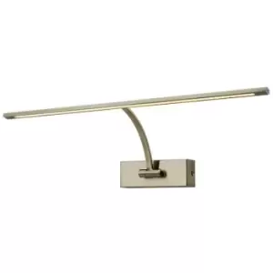 Image of Luminosa Lighting - Luminosa Walton Large 1 Arm Wall Lamp, Picturex, 10W led, 3000K, 850lm, Antique Brass