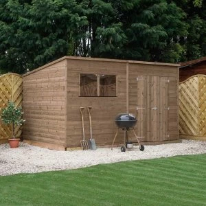 Image of Mercia Pressure Treated Pent Shed - 12' x 6'