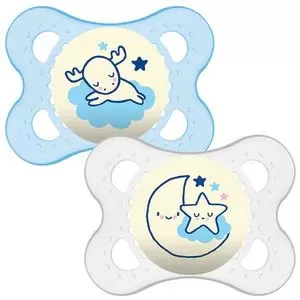 Image of MAM Night 0+ Month Soother - Blue
