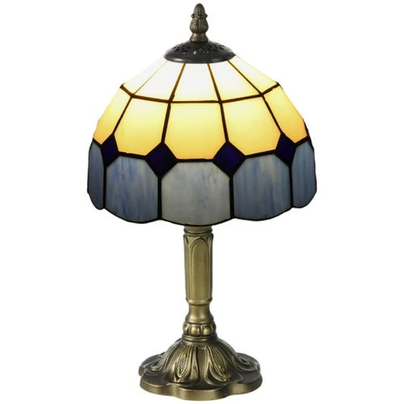 Image of HOMCOM Homcom - Antique Table Lamp, for Bedroom Bedside, Bulb not Included, Blue 5056725570101