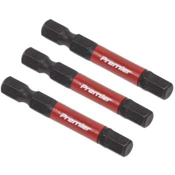 Image of Sealey - AK8239 Hex 6mm Impact Power Tool Bits 50mm - 3pc