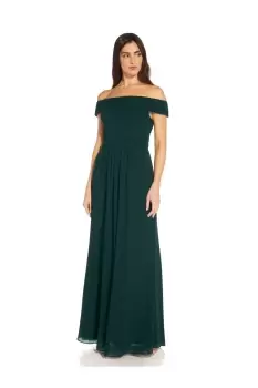 Image of Crepe Chiffon Gown