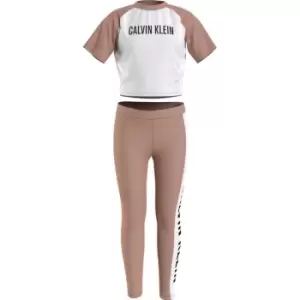 Image of Calvin Klein Knit Pj Set (Ss & Legging) - Pink