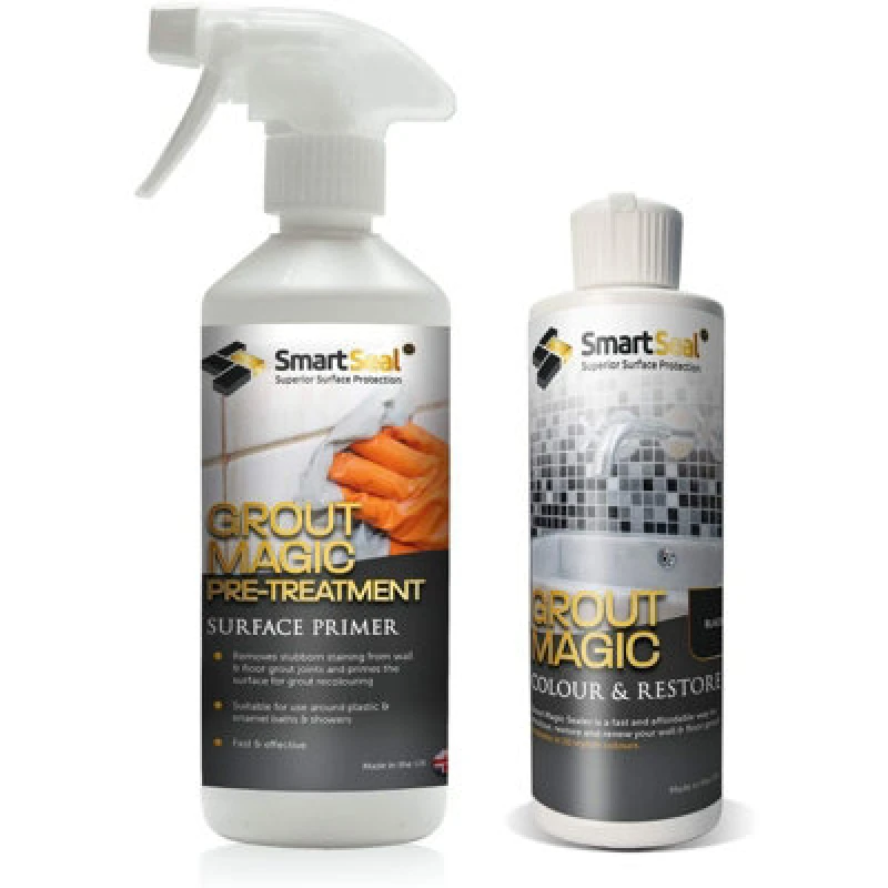 Image of Smartseal Grout Magic Bundle - 500 Ml Primer + 237 Ml Grout Magic, White 5.061E+12
